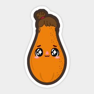 Kawaii papaya crying Sticker